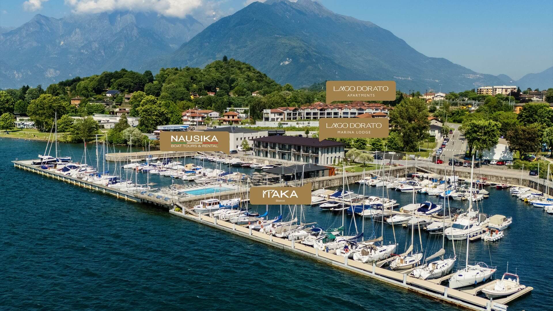 mappa del gruppo Nausika a Colico con i vari servizi nautici e di navigazione